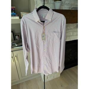 Peter Millar Men's Crown Sport Summer Comfort Long Sleeve Button Up Shirt Size M